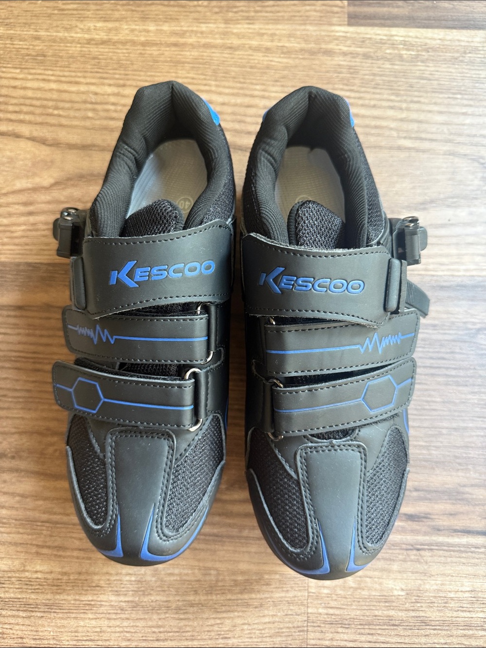 KESCOO Cycling Shoes Size EU 40 Black Blue (Like New!)